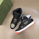 Gucci Basket High Top Black Demetra Canvas Trainers Top-Down Angle View Gucci Basket High Top Black Demetra Canvas Trainers Top-Down Angle View