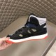 Gucci Basket High Top Black Demetra Canvas Trainer Medial Side View Gucci Basket High Top Black Demetra Canvas Trainer Medial Side View