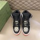 Gucci Basket High Top Black Demetra Canvas Trainers Overhead View Gucci Basket High Top Black Demetra Canvas Trainers Overhead View