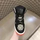 Gucci Basket High Top Black Demetra Canvas Trainer Toe Box Front View Gucci Basket High Top Black Demetra Canvas Trainer Toe Box Front View