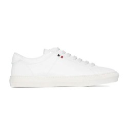 Moncler White Low Top Leather Trainers