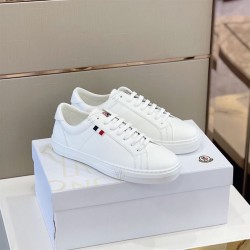 Moncler White Low Top Leather Trainers Moncler White Low Top Leather Trainers