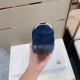 Moncler New Monaco Suede Trainers Navy Low Top Rear Heel View Rear heel view of Moncler New Monaco Suede Trainers Navy Low Top showing dark heel tab