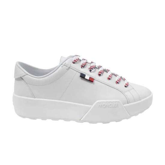 Moncler Promyx White Leather Low Top Trainer Profile View Moncler Promyx White Leather Low Top Trainer Profile View
