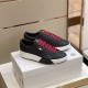 Moncler Promyx Black Low Top Trainers Pair in black and red Pair of Moncler Promyx black low top trainers with red laces displayed on a shoe box