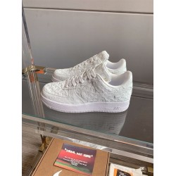 L Air Force Embossed Monogram White Trainers