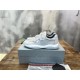 Prada Americas Cup Grey Leather Trainers Side View in grey and white Side elevation of Prada Americas Cup grey leather trainers displayed on top of the shoebox in grey and white