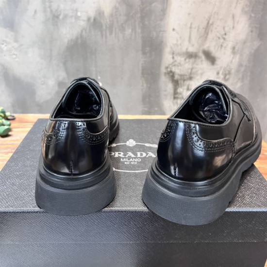 replica PRADA BRUSHED LEATHER DERBY BROGUE SHOES SHOES – PRS033 UK
