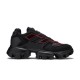 Prada Cloudbust Thunder Studio Side Profile in black and red Studio profile shot of black and red Prada Cloudbust Thunder trainer