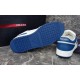 Prada Downtown Blue Rubber Outsole Tread in blue and white Underside view of Prada Downtown blue rubber tread and sole logo pattern in blue and white