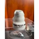 Prada Platform Trainer Heel View in off-white Heel view of off-white Prada platform trainer showing heel badge