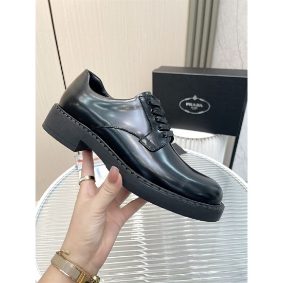Replica Prada 8817 PPRS038 Buddha Luxury Replica Prada Trainers Monolith Brushed Leather Derby Shoes – Prs038 Uk - 8817 - Buddha Luxury