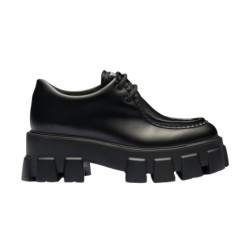 Prada Trainers Monolith Brushed Leather Lace-Up Shoes – Prs059 Uk