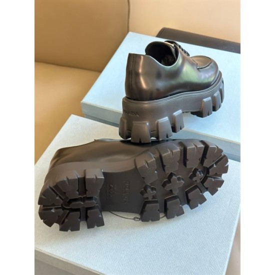 Replica Prada 8834 PPRS060 Buddha Luxury Replica Prada Trainers Monolith Brushed Leather Lace-Up Shoes – Prs060 Uk - 8834 - Buddha Luxury