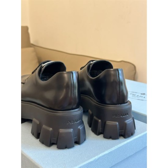 Replica Prada 8834 PPRS060 Buddha Luxury Replica Prada Trainers Monolith Brushed Leather Lace-Up Shoes – Prs060 Uk - 8834 - Buddha Luxury