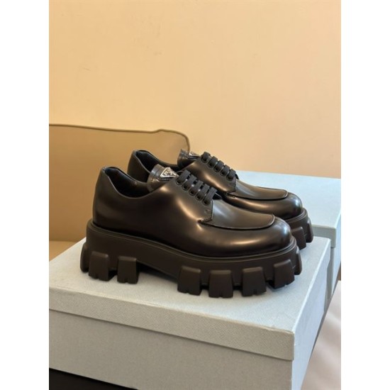 Replica Prada 8834 PPRS060 Buddha Luxury Replica Prada Trainers Monolith Brushed Leather Lace-Up Shoes – Prs060 Uk - 8834 - Buddha Luxury