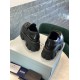 Prada Monolith Loafers Heel View in black Rear angle view of Prada Monolith loafers highlighting heel contours and lugged soles in black