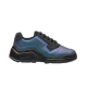 Prada Iridescent Blue Low Top Trainers Side View in blue and white Side profile view of Prada Iridescent Blue Low Top Trainers on a white background