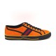 Gucci Off The Grid Orange Low Top Side Profile Gucci Off The Grid Orange Canvas Low Top Trainers side view