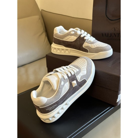 Replica Valentino Trainers One Stud Low-Top  In Split Leather And Nappa – Vn010 Uk - 8786 - Buddha Luxury