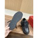 Valentino One Stud XL Black Leather Trainer Sole View Underside view of Valentino One Stud XL black trainer showing studded rubber tread pattern