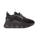 Isolated studio shot of Versace Chain Reaction low top black chunky trainer