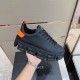 Versace Greca Labyrinth Black Trainers Chunky Sole Detail Handheld side view detailing the chunky Greca pattern sole of black Versace trainers