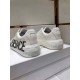 Versace Greca Logo Low Top White Leather Trainers Heel View Rear view highlighting heel tabs and Greca midsole pattern in white