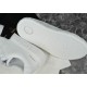 Versace White Trainer Rubber Outsole View Underside view of Versace white trainer outsole showing tread design