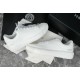 Versace White Trainers Pair View Pair of Versace white low top trainers presented with dust bag