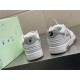 Off-White Out Office Trainers Heel Logo View Rear view of Off-White Out Office Trainers showing logo on heel tabs