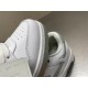 Off-White Out Office Trainers Toe Box Detail Detailed view of perforated toe box on Off-White Low Top Trainers White Grey