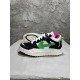 Off-White Sponge Mid-Top Trainers In Black And White resting on display block