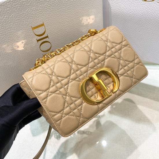 Replica Small Caro Bag Beige Supple Cannage Calfskin Uk - 13290 - Buddha Luxury