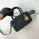 Replica Dior 13202 DFR#14463 Buddha Luxury Replica Mini Doctor Bag Black Macrocannage Lambskin Uk - 13202 - Buddha Luxury