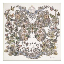 BUTTERFLY AROUND THE WORLD 90 SQUARE SCARF IN WHITE UK