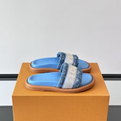BLISS COMFORT MULES IN BLUE - LVS89 UK BLISS COMFORT MULES IN BLUE - LVS89 UK