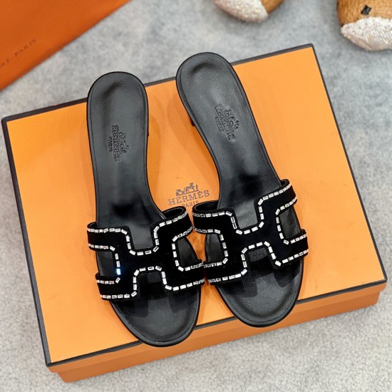 Replica Hermes 14885 HFR#8854 Buddha Luxury Replica Oasis Sandals Black - Hs45 Uk - 14885 - Buddha Luxury