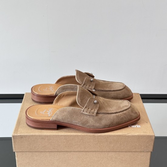 replica CHAMBELUSS CALF LEATHER MULES IN BEIGE - CLS10 UK