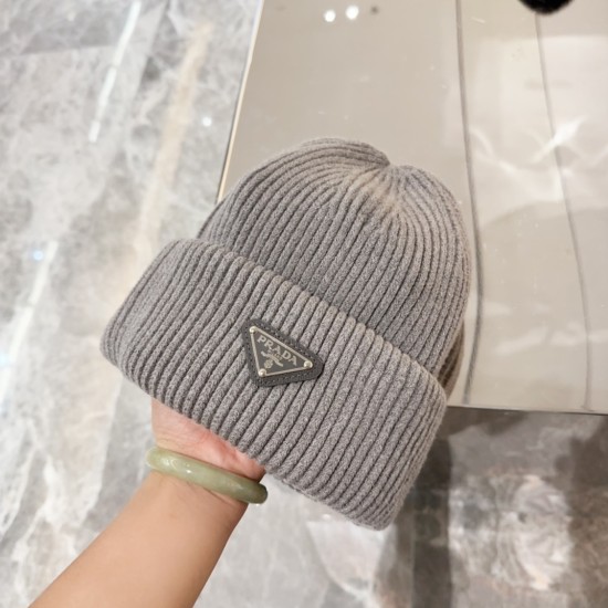 replica WOOL AND CASHMERE BEANIE IN GREY UK