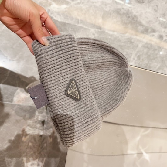 replica WOOL AND CASHMERE BEANIE IN GREY UK