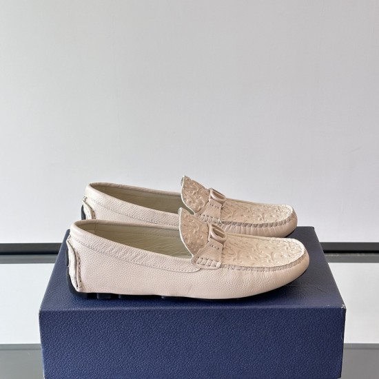 Replica DI0R ODEON LOAFER BEIGE GRAINED CALFSKIN AND NAVY BLUE GRAVITY LEATHER - CD372 UK replica DI0R ODEON LOAFER BEIGE GRAINED CALFSKIN AND NAVY BLUE GRAVITY LEATHER - CD372 UK
