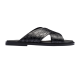 Replica CROCODILE LEATHER SLIDES IN BLACK - PDS16 UK replica CROCODILE LEATHER SLIDES IN BLACK - PDS16 UK