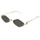 Replica Geometric Frame Sunglasses Gold-Toned Metal Frame Gg1604S - Sg72 Uk