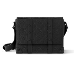 Trunk Messenger Bag Monogram Taurillon Leather Black M57726 Uk