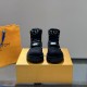 replica CHECKER ANKLE BOOTS IN BLACK - LV710 UK
