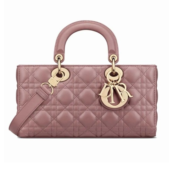 Replica Medium Lady D-Joy Bag Peony Pink Cannage Lambskin Uk - 13216 - Buddha Luxury