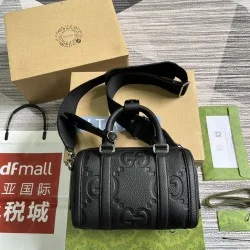 Jumbo Gg Mini Duffle Bag Black Leather Uk