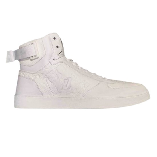 replica HIGH TOP SNEAKERS IN WHITE - LV742 UK