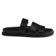 Hermes Chypre black leather sandals side profile Side profile view of Hermes Chypre black leather sandals showing sole contour
